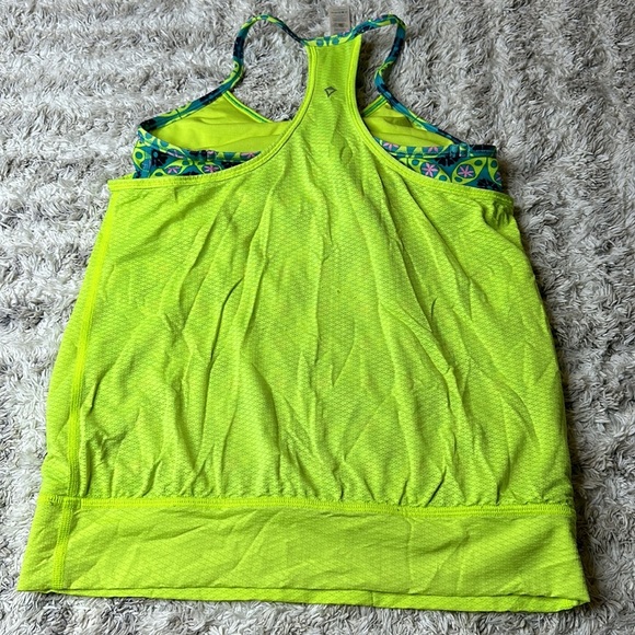 Ivivva by Lululemon 10/12 neon yellow, teal blue  and pink built in bra - Picture 5 of 16